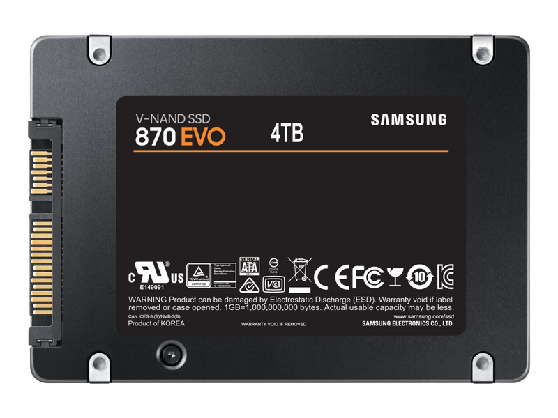 Samsung 870 EVO MZ-77E4T0B - SSD - verschlüsselt - 4 TB - intern - 2.5" (6.4 cm)