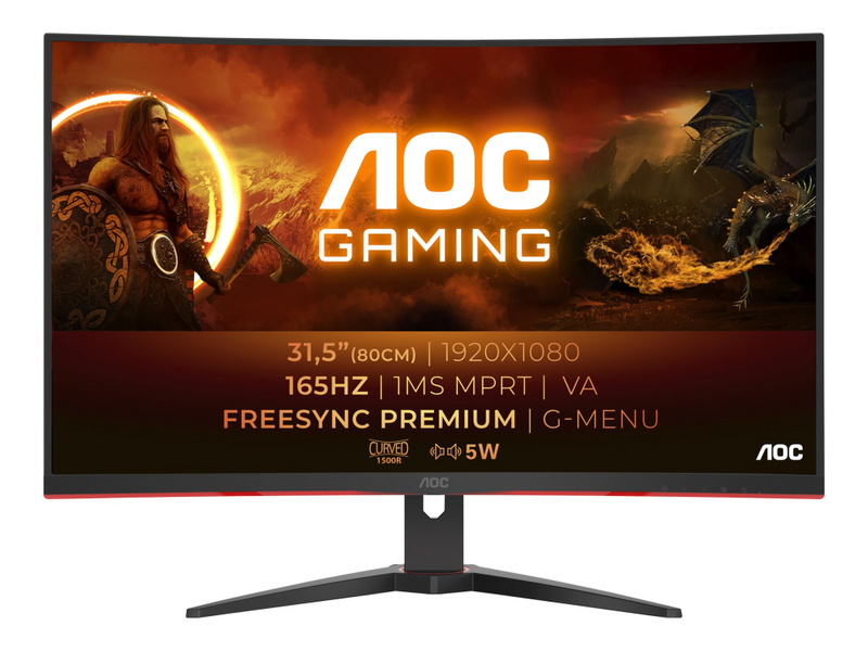 AOC Gaming C32G2AE/BK - LED-Monitor - Gaming - gebogen - 80 cm (32")