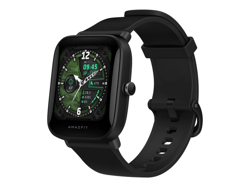 Amazfit Bip U Pro - Schwarz - intelligente Uhr mit Riemen - Silikongummi - schwarz - Anzeige 3.6 cm (1.43")