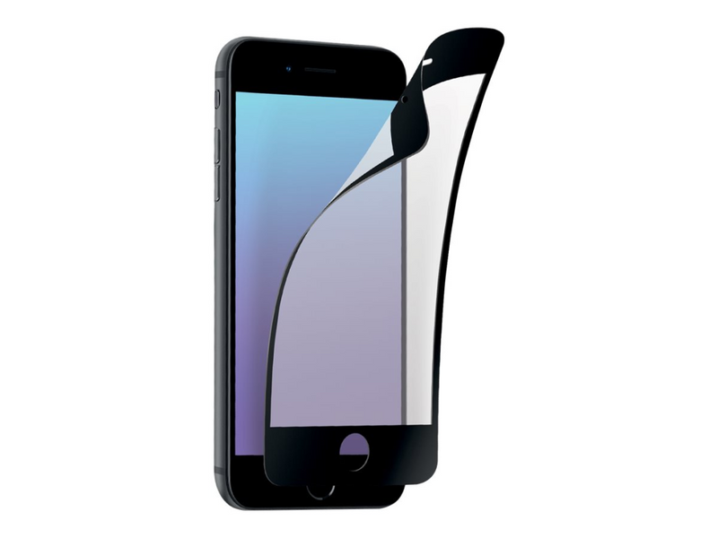 SBS Bio Shield - Bildschirmschutz für Handy - Folie - Rahmenfarbe schwarz - für Apple iPhone 6, 6s, 7, 8, SE (2. Generation)
