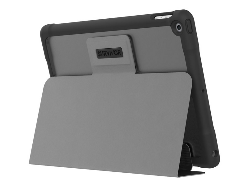 Griffin Survivor Tactical - Flip-Hülle für Tablet - Schwarz - 10.2" - für Apple 10.2-inch iPad (7. Generation)