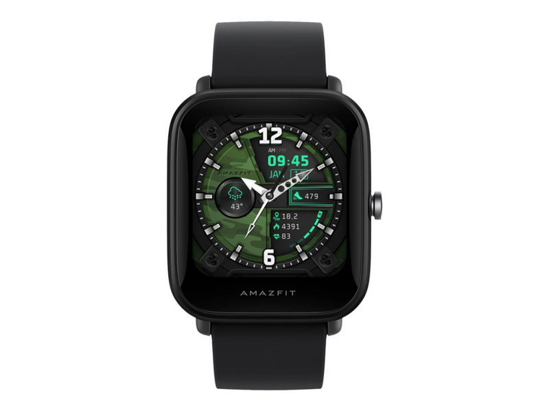 Amazfit Bip U Pro - Schwarz - intelligente Uhr mit Riemen - Silikongummi - schwarz - Anzeige 3.6 cm (1.43")