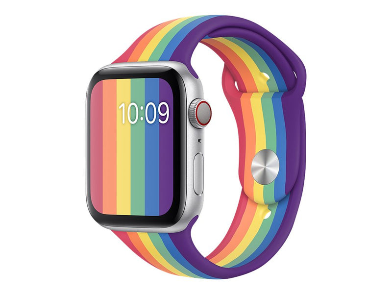 Apple 44mm Sport Band - Pride Edition - Uhrarmband für Smartwatch - Größe S/M & M/L - Pride - für Watch (42 mm, 44 mm)