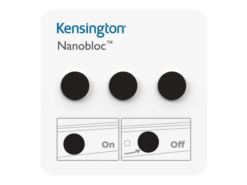 Kensington Nanobloc Webcam Cover - Webcamera-Abdeckung - entfernbar (Packung mit 3)