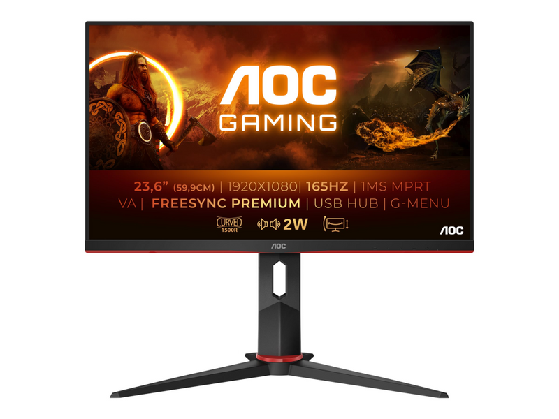 AOC Gaming C24G2U/BK - LED-Monitor - Gaming - 60 cm (24")