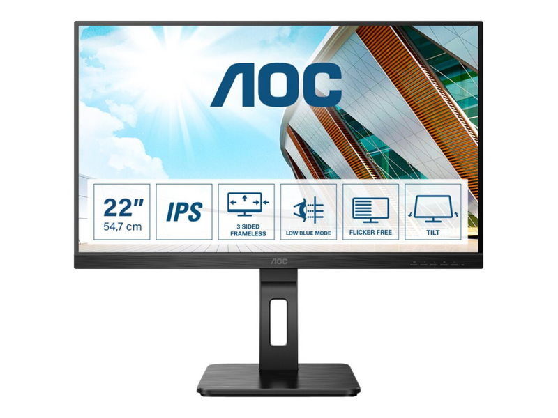 AOC 22P2DU - LED-Monitor - 54.6 cm (21.5") - 1920 x 1080 Full HD (1080p)
