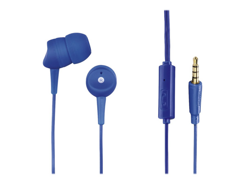 Hama "Basic4Phone" - Ohrhörer mit Mikrofon - im Ohr - kabelgebunden - 3,5 mm Stecker - Schwarz, weiß, Blau, Rot (Packung mit 28)
