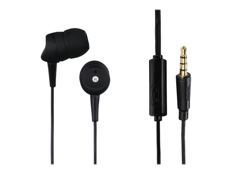 Hama "Basic4Phone" - Ohrhörer mit Mikrofon - im Ohr - kabelgebunden - 3,5 mm Stecker - Schwarz, weiß, Blau, Rot (Packung mit 28)