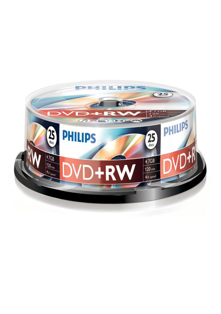 Philips DW4S4B25F - 25 x DVD+RW - 4.7 GB (120 Min.)