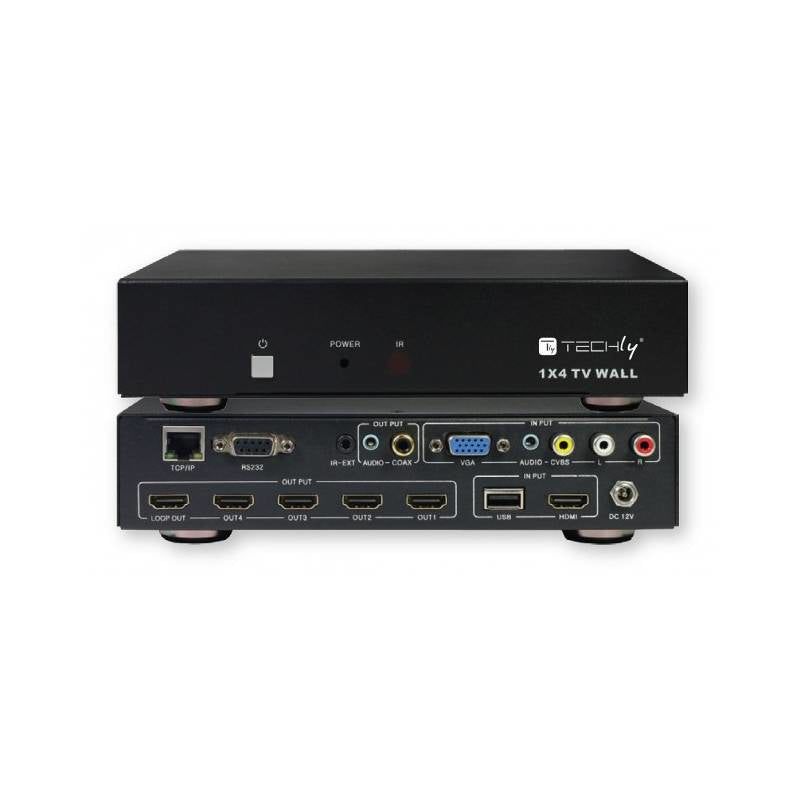 Techly HDMI Video Wall Controller / Splitter für 4x TVs