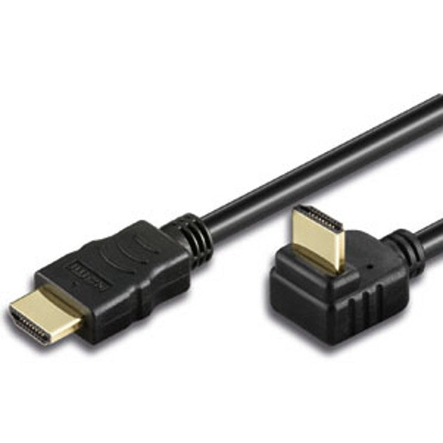 Techly HDMI mit Ethernetkabel - HDMI (M) gewinkelt bis HDMI (M)