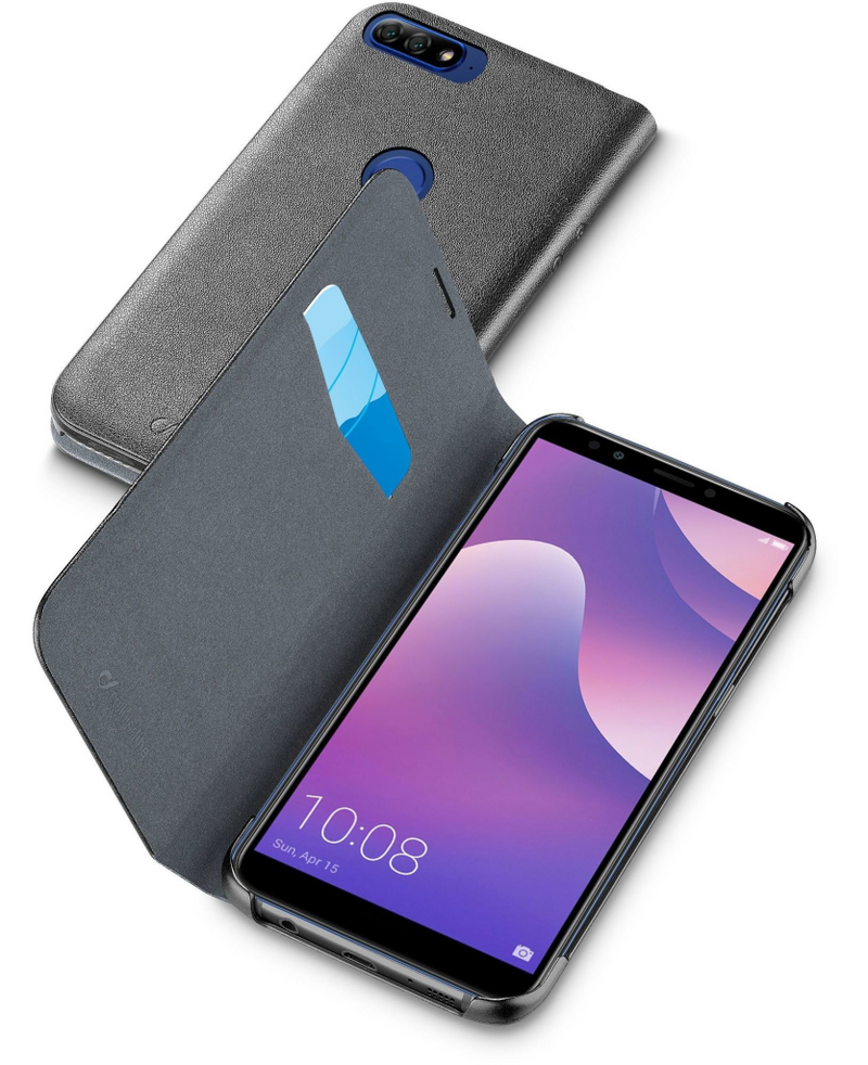 Cellularline Book - Flip case - Huawei - Y7 (2018) / Y7 Prime (2018) / Honor 7C - 15,2 cm (5.99 Zoll) - Schwarz