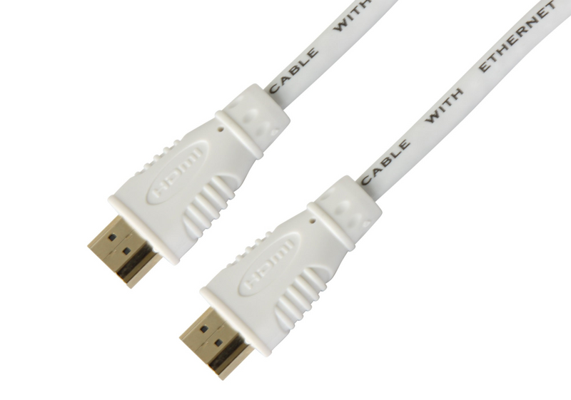 Techly High Speed HDMI Kabel mit Ethernet, weiß, 1,5m