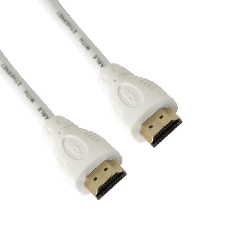 Techly High Speed HDMI Kabel mit Ethernet, weiß, 0,5m