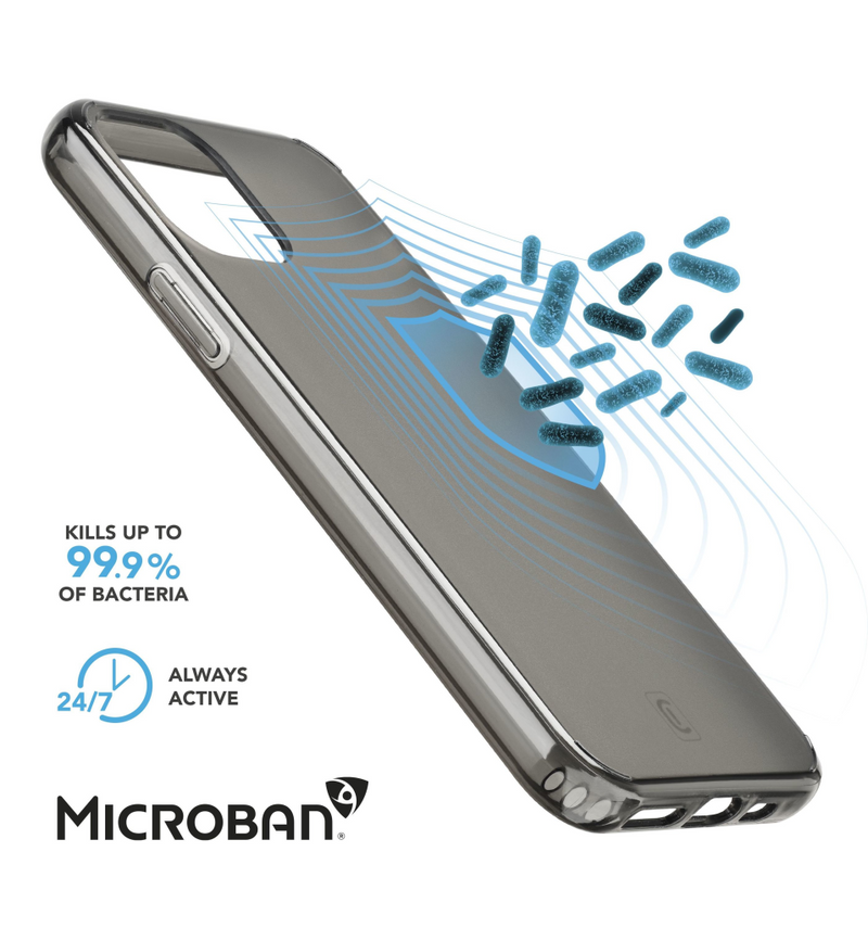 Cellularline Antibacterial - Cover - Samsung - Galaxy A41 - 15,5 cm (6.1 Zoll) - Schwarz - Durchscheinend
