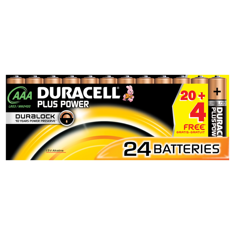 Duracell Plus Power MN2400 - Batterie 24 x AAA