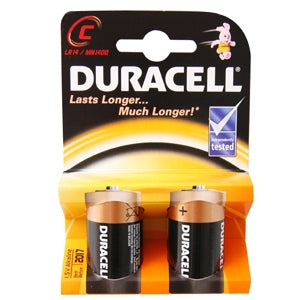 Duracell 2 LR14 C - Einwegbatterie - C - Alkali - 1,5 V - 2 Stück(e) - Schwarz - Orange