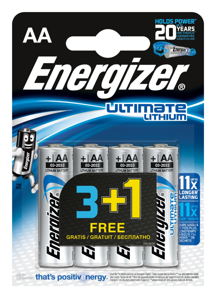 Energizer Ultimate Lithium - Batterie 4 x AA-Typ