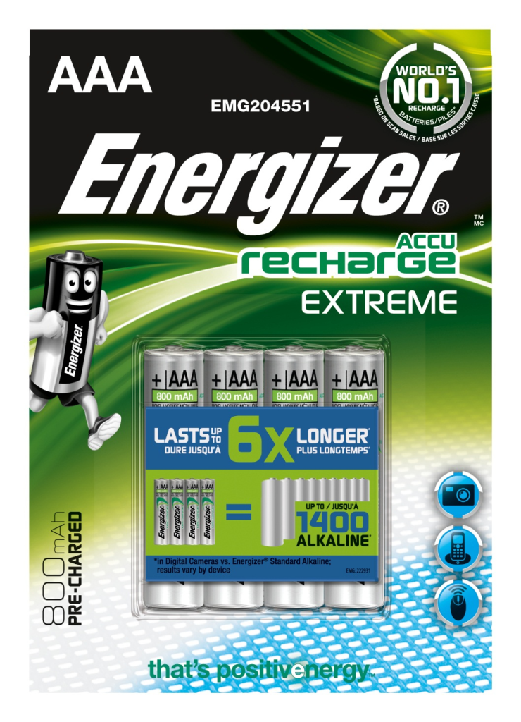 Energizer Accu Recharge Extreme - Batterie 4 x AAA - (wiederaufladbar)
