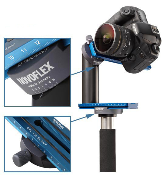 Novoflex VR-System SLANT - Schwarz - Blau - Metall - 1/4 - 3/8 Zoll - 155 mm - 175 mm - 75 mm