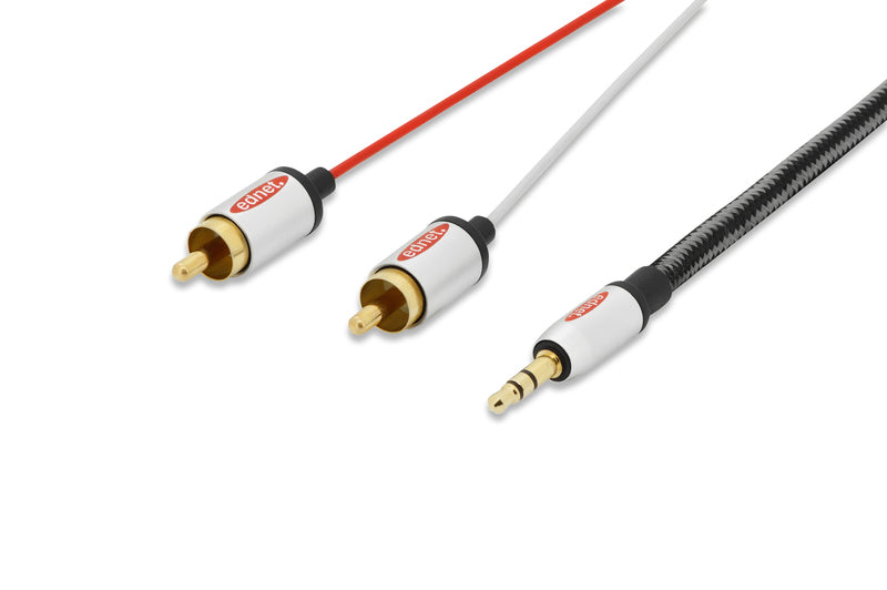 ednet.  Audiokabel - RCA (M) bis Stereo Mini-Klinkenstecker (M)