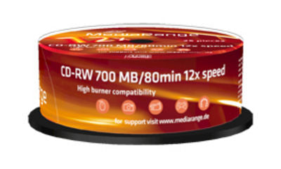 MEDIARANGE 25 x CD-RW - 700 MB (80 Min) 12x