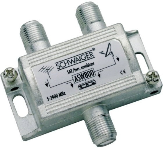 Schwaiger ASW800 - Kabelkombinierer - 5 - 2300 MHz - Silber - Weiblich - F - 48 mm