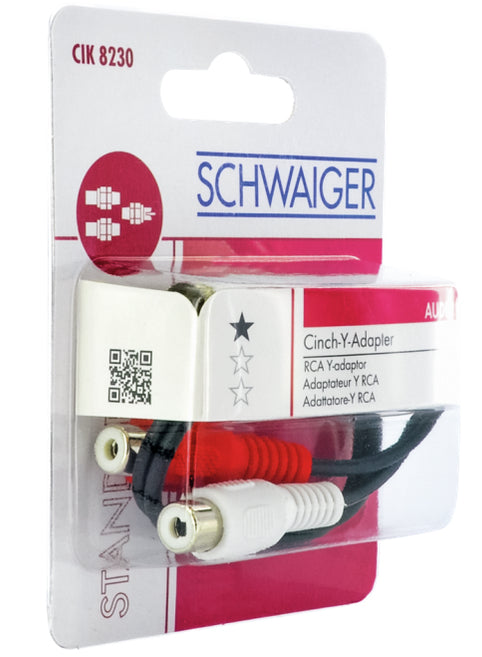 Schwaiger Audiokabel - Composite Audio - RCA x 2 (W)