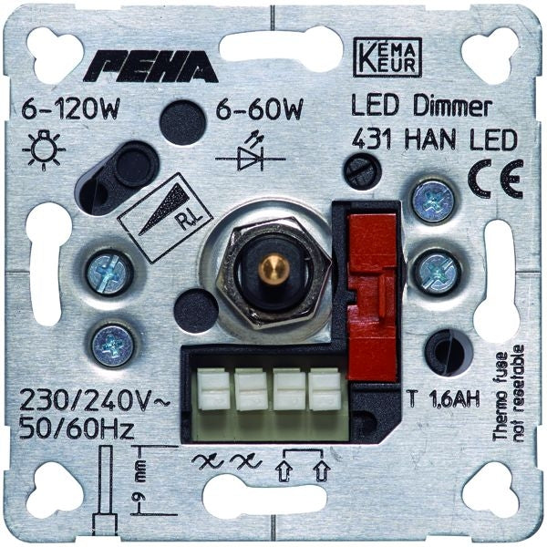 Peha 00260623 - Dimmer - Montierbar - Metallisch - 230/240 V - 50 - 60 Hz