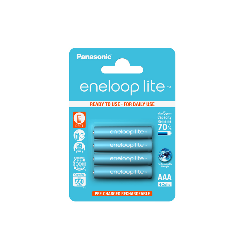 Panasonic eneloop lite BK-4LCCE/4BE - Batterie 4 x AAA - NiMH - (wiederaufladbar)