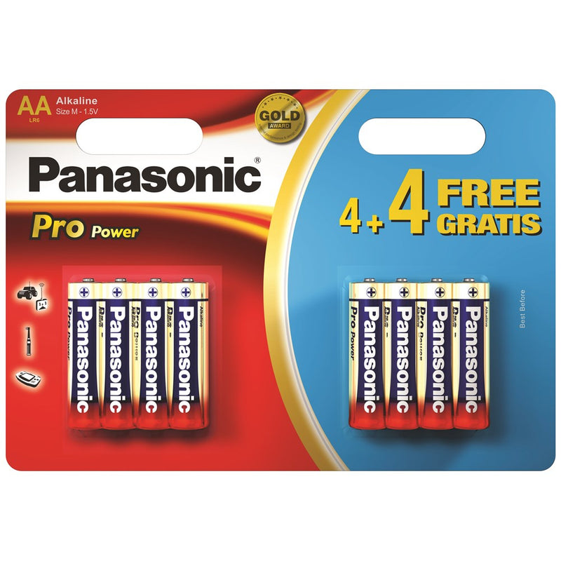 Panasonic Pro Power AA 4+4 - Einwegbatterie - AA - Alkali - 1,5 V - 8 Stück(e) - Schwarz - Gold - Rot