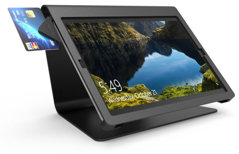 Compulocks Nollie Surface Pro 4 / 5 / 6 / 7 Security Lock And Kiosk POS Stand - Aufstellung für Tablett - hochwertiges Aluminium - Schwarz - Schreibtisch-Ständer - für Microsoft Surface Pro (Mitte 2017)