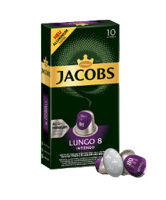 Jacobs LUNGO 8 INTENSO - Kaffeekapsel - Lungo - Nespresso - 10 Tassen - Box