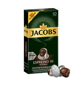 Jacobs ESPRESSO 10 INTENSO - Kaffeekapsel - Espresso - Nespresso - 10 Tassen - Box