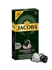 Jacobs ESPRESSO 12 RISTRETTO - Kaffeekapsel - Espresso,Ristretto - Nespresso - 10 Tassen - Box