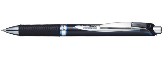 Pentel BLP77-CX - Ausziehbarer Gelschreiber - Blau - Schwarz - Blau - Silber - 0,7 mm - Tinte auf Pigmentbasis - Box