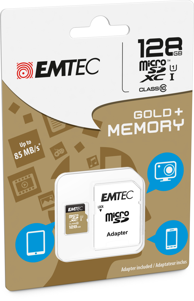 EMTEC Gold+ - Flash-Speicherkarte (SD-Adapter inbegriffen)
