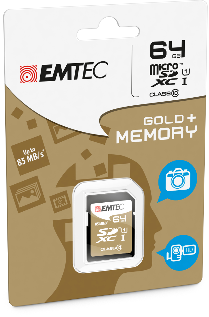 EMTEC Gold+ - Flash-Speicherkarte - 64 GB - Class 10