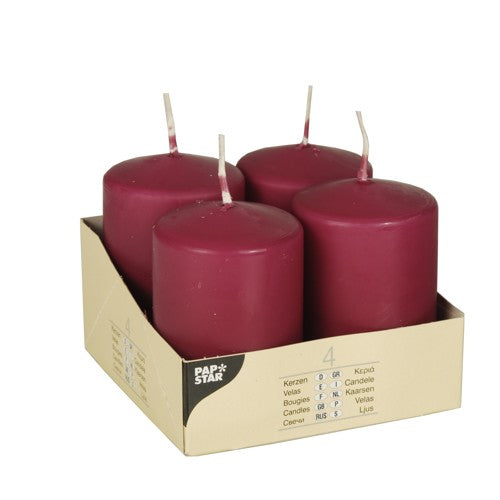 PAPSTAR 10495 - Zylinder - Bordeaux - 16 h - 4 Stück(e)