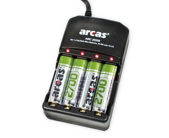 Arcas 207 22009 - Nickel-Metallhydrid (NiMH) - AA,AAA - 4 Stück(e) - Batterien enthalten