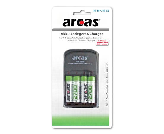 Arcas 207 22009 - Nickel-Metallhydrid (NiMH) - AA,AAA - 4 Stück(e) - Batterien enthalten