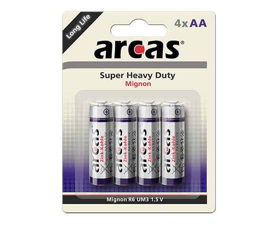 Arcas 107 00406 - Einwegbatterie - AA - Zink-Karbon - 1,5 V - 4 Stück(e) - 960 mAh