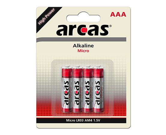 Arcas 117 00403 - Einwegbatterie - AAA - Alkali - 1,5 V - 4 Stück(e) - 1120 mAh