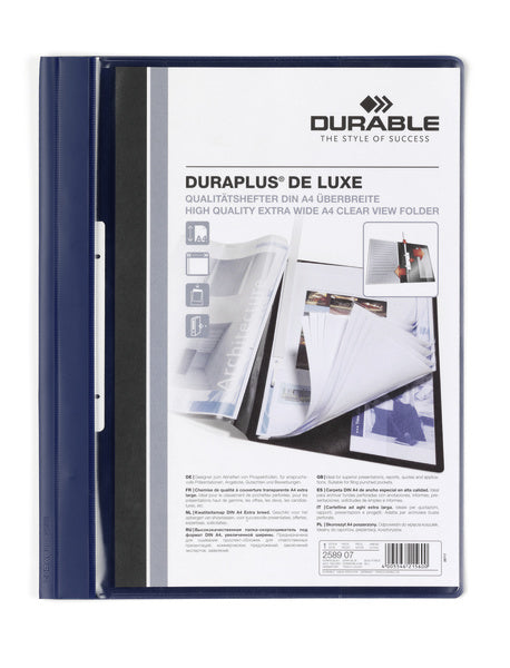 Durable 2589-07 - A4 - Kunststoff - Blau - Transparent - Porträt - 1 Stück(e)
