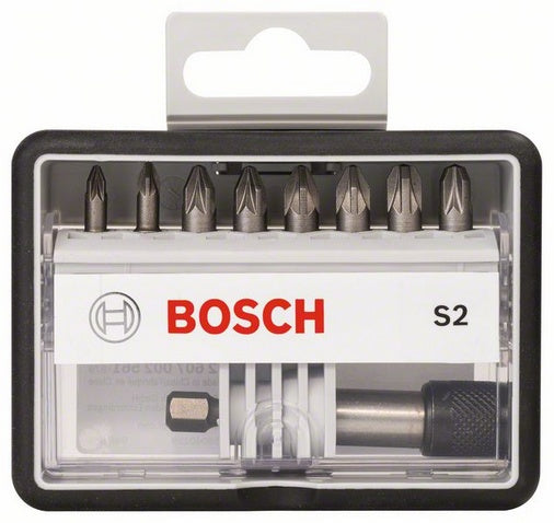 Bosch 2 607 002 561 - 8 Stück(e) - Pozidriv - PZ1 (2x) - PZ2 (4x) - PZ3 (2x) + QC UH - 2,5 cm - 90 mm - 65 mm