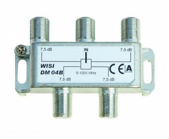 WISI DM 04 B - Kabelsplitter - 5 - 1000 MHz - Silber - Weiß - F - 78 mm - 28 mm
