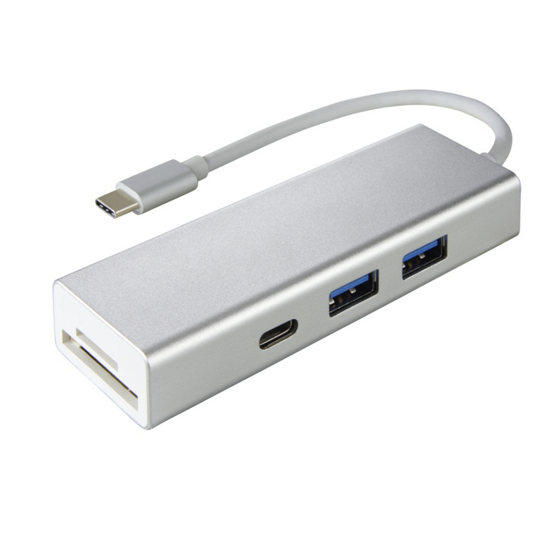 Hama "Aluminium" - Hub - 2 x USB 3.1 Gen 1 + 1 x USB-C