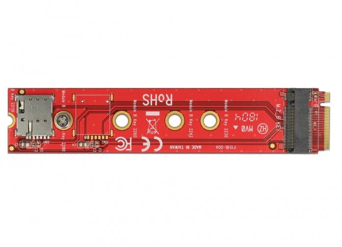 Delock Adapter M.2 key B male > M.2 key B slot port saver + Nano SIM slot