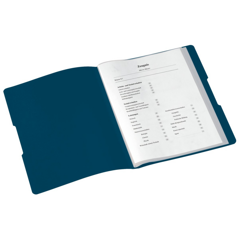Herlitz Zeugnisse - Konventioneller Dateiordner - A4 - Polypropylen (PP) - Blau - Porträt - 20 Taschen