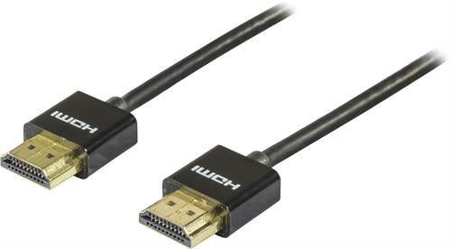 Deltaco HDMI-1092 - 2 m - HDMI Typ A (Standard) - HDMI Typ A (Standard) - 3840 x 2160 Pixel - 18,6 Gbit/s - Schwarz